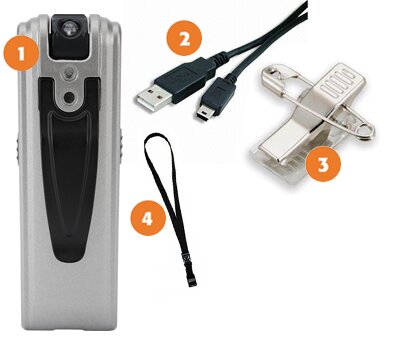 Items included with the IRDC150 mini camcorder